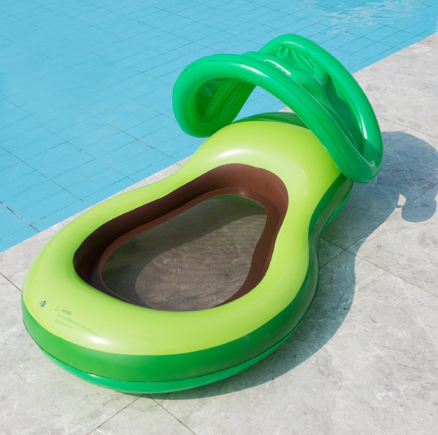 Inflatable Avocado Floating Row With Awning Pool Floating - Sea Floating 5