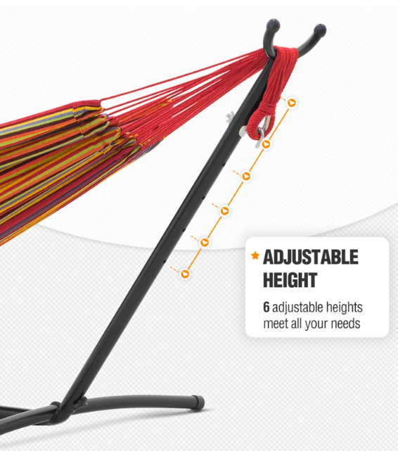 Easy Setup Double Hammock with Stand, 9 FT 3 Easy Setup Double Hammock with Stand, 9 FT - Image 3