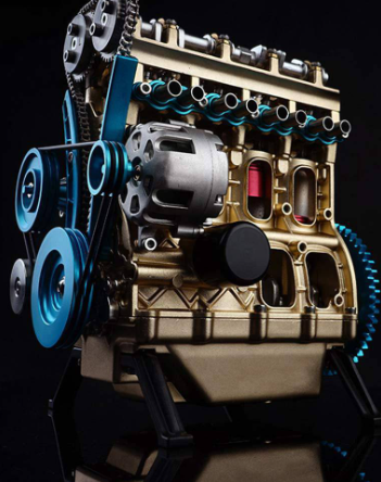 V4 Car Engine Model Full Metal Assembling Four-cylinder Building Kits for Researching Industry Studying/Toy/Gift 4 V4 Car Engine Model Full Metal Assembling Four-cylinder Building Kits for Researching Industry Studying/Toy/Gift - Image 4