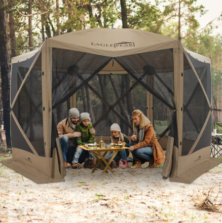 12x12 ft Portable Pop Up 6 Sided Hex Screenhouse Canopy 9