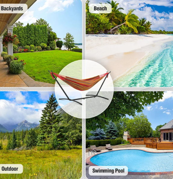 Easy Setup Double Hammock with Stand, 9 FT 7 Easy Setup Double Hammock with Stand, 9 FT - Image 7