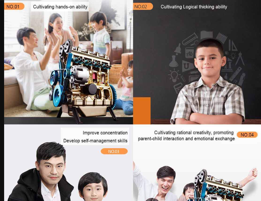 V4 Car Engine Model Full Metal Assembling Four-cylinder Building Kits for Researching Industry Studying/Toy/Gift 9 V4 Car Engine Model Full Metal Assembling Four-cylinder Building Kits for Researching Industry Studying/Toy/Gift - Image 9