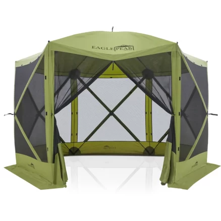 12x12 ft Portable Pop Up 6 Sided Hex Screenhouse Canopy 4