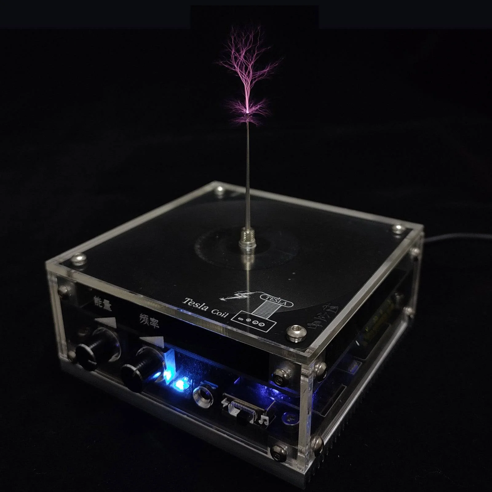 10cm Electronic Musical Tesla Coil Artificial Lightning Magnetic Storm Coil Experimental Toy 48-54V DC 2 10cm Electronic Musical Tesla Coil Artificial Lightning Magnetic Storm Coil Experimental Toy 48-54V DC - Image 2