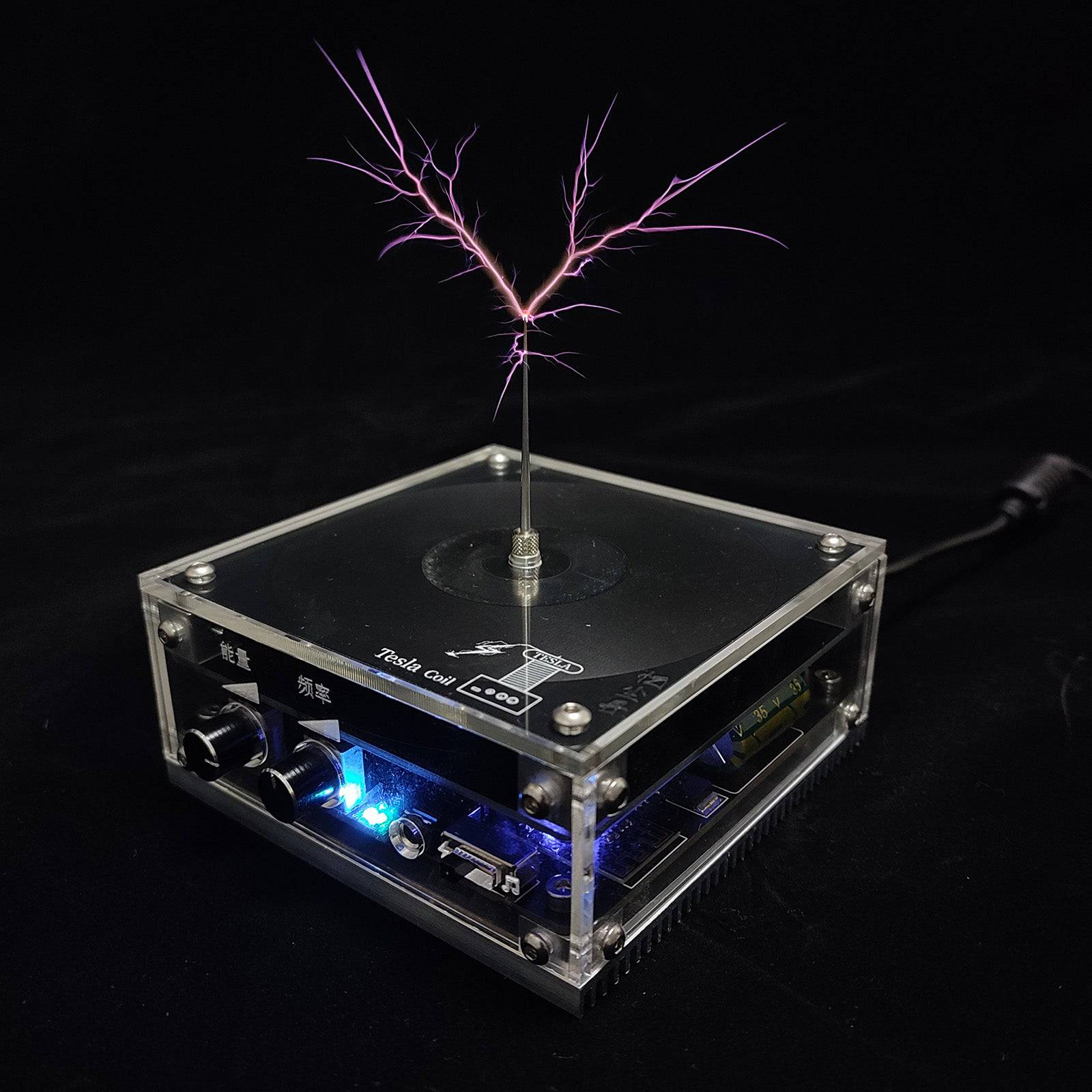 10cm Electronic Musical Tesla Coil Artificial Lightning Magnetic Storm Coil Experimental Toy 48-54V DC 4 10cm Electronic Musical Tesla Coil Artificial Lightning Magnetic Storm Coil Experimental Toy 48-54V DC - Image 4