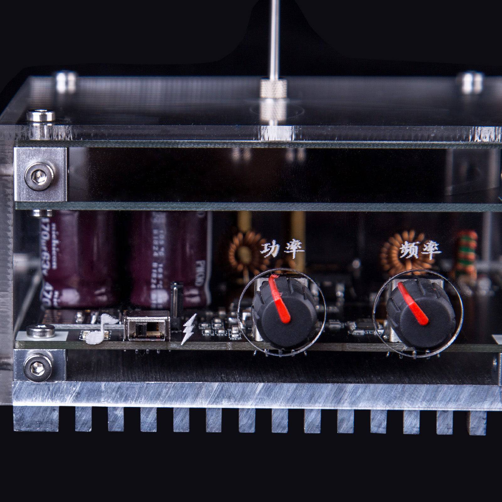 Bluetooth Musical Tesla Coil High-Frequency Arc Lighter Impulse Generator with 48V2A Power Supply 12 Bluetooth Musical Tesla Coil High-Frequency Arc Lighter Impulse Generator with 48V2A Power Supply - Image 12