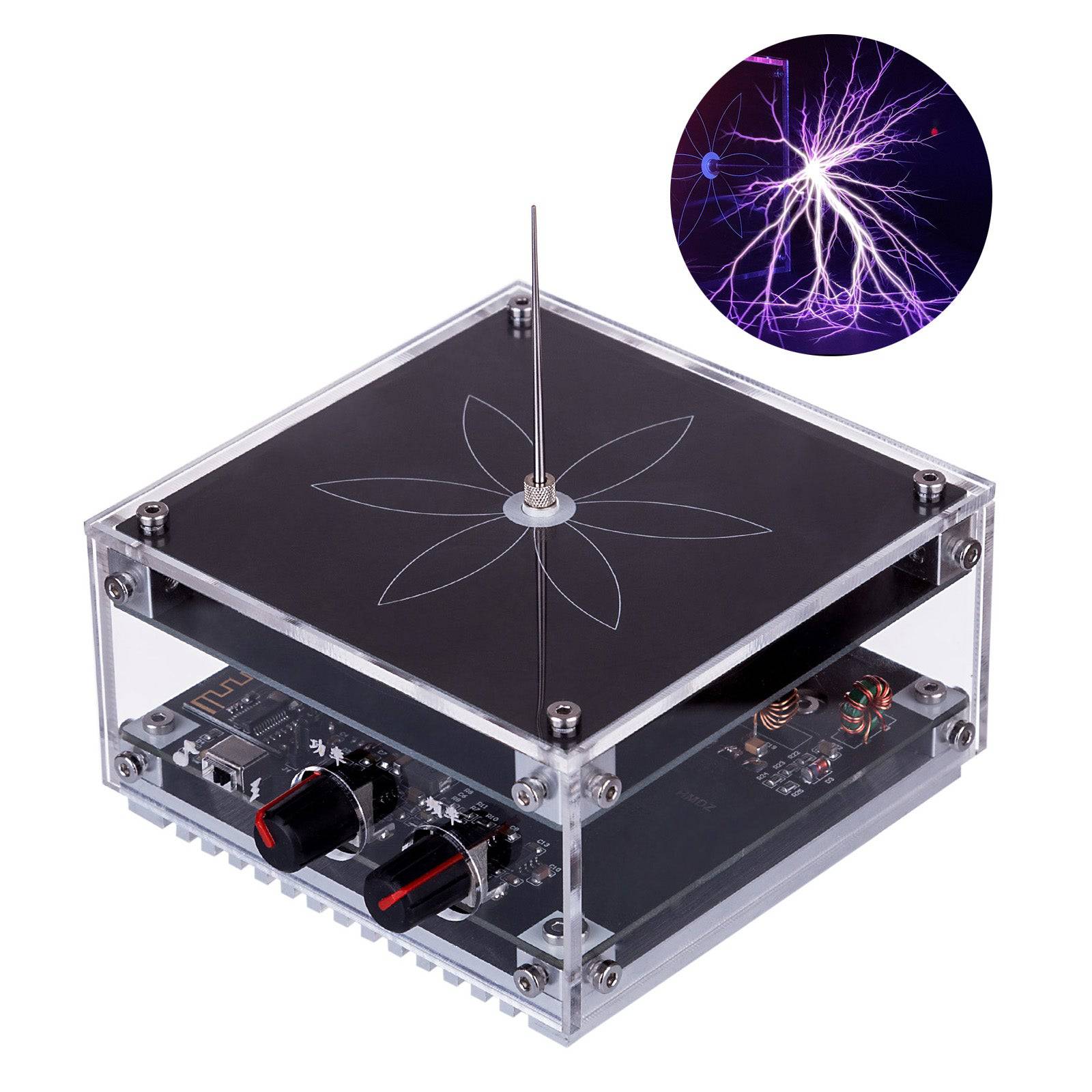 Bluetooth Musical Tesla Coil High-Frequency Arc Lighter Impulse Generator with 48V2A Power Supply 1 Bluetooth Musical Tesla Coil High-Frequency Arc Lighter Impulse Generator with 48V2A Power Supply