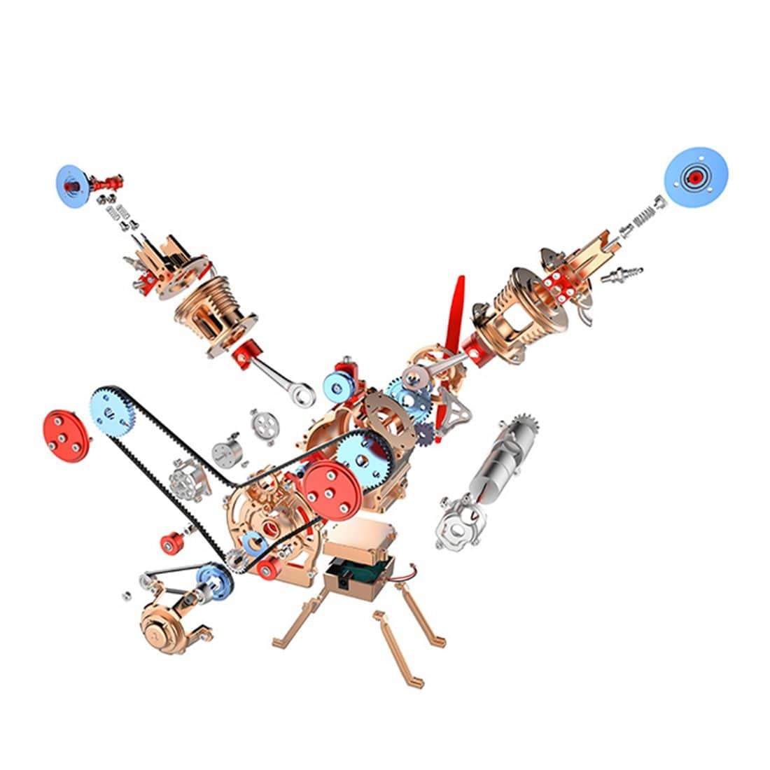 Car Engine Model All-metal Mini Manual Assembly V2 Double-cylinder Toy Collection Decoration 10 Car Engine Model All-metal Mini Manual Assembly V2 Double-cylinder Toy Collection Decoration - Image 10