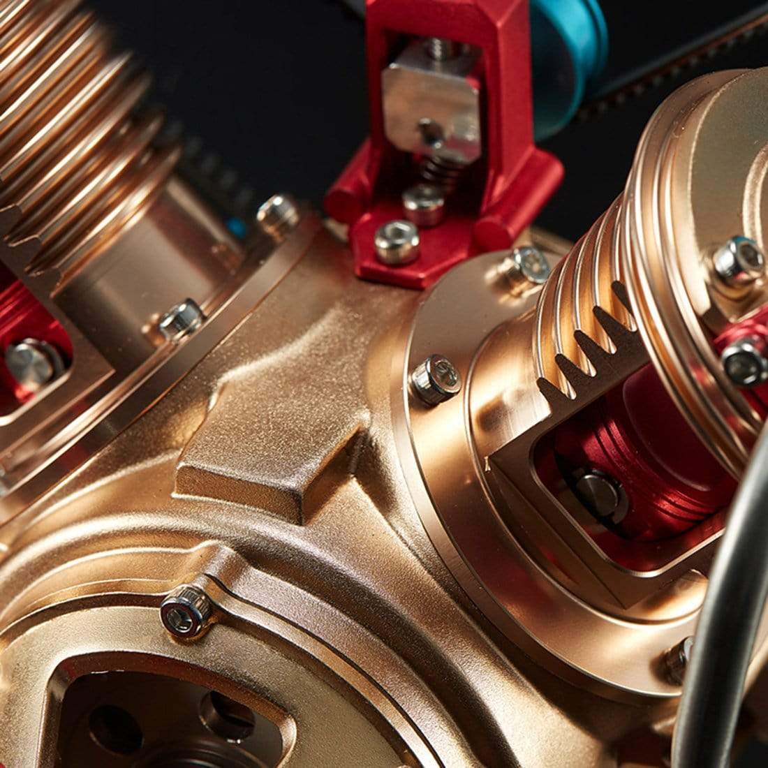 Car Engine Model All-metal Mini Manual Assembly V2 Double-cylinder Toy Collection Decoration 6 Car Engine Model All-metal Mini Manual Assembly V2 Double-cylinder Toy Collection Decoration - Image 6