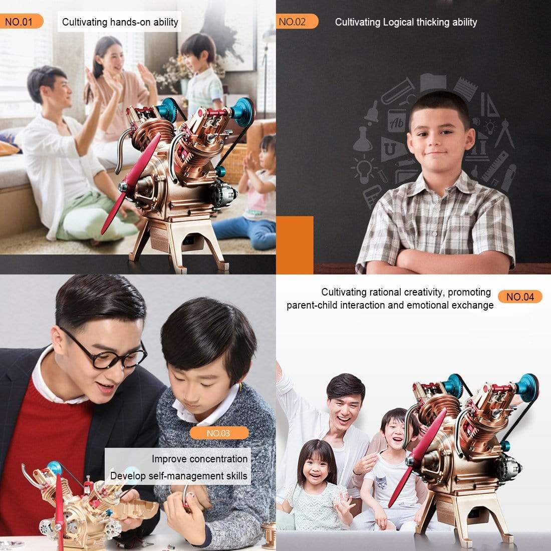 Car Engine Model All-metal Mini Manual Assembly V2 Double-cylinder Toy Collection Decoration 2 Car Engine Model All-metal Mini Manual Assembly V2 Double-cylinder Toy Collection Decoration - Image 2