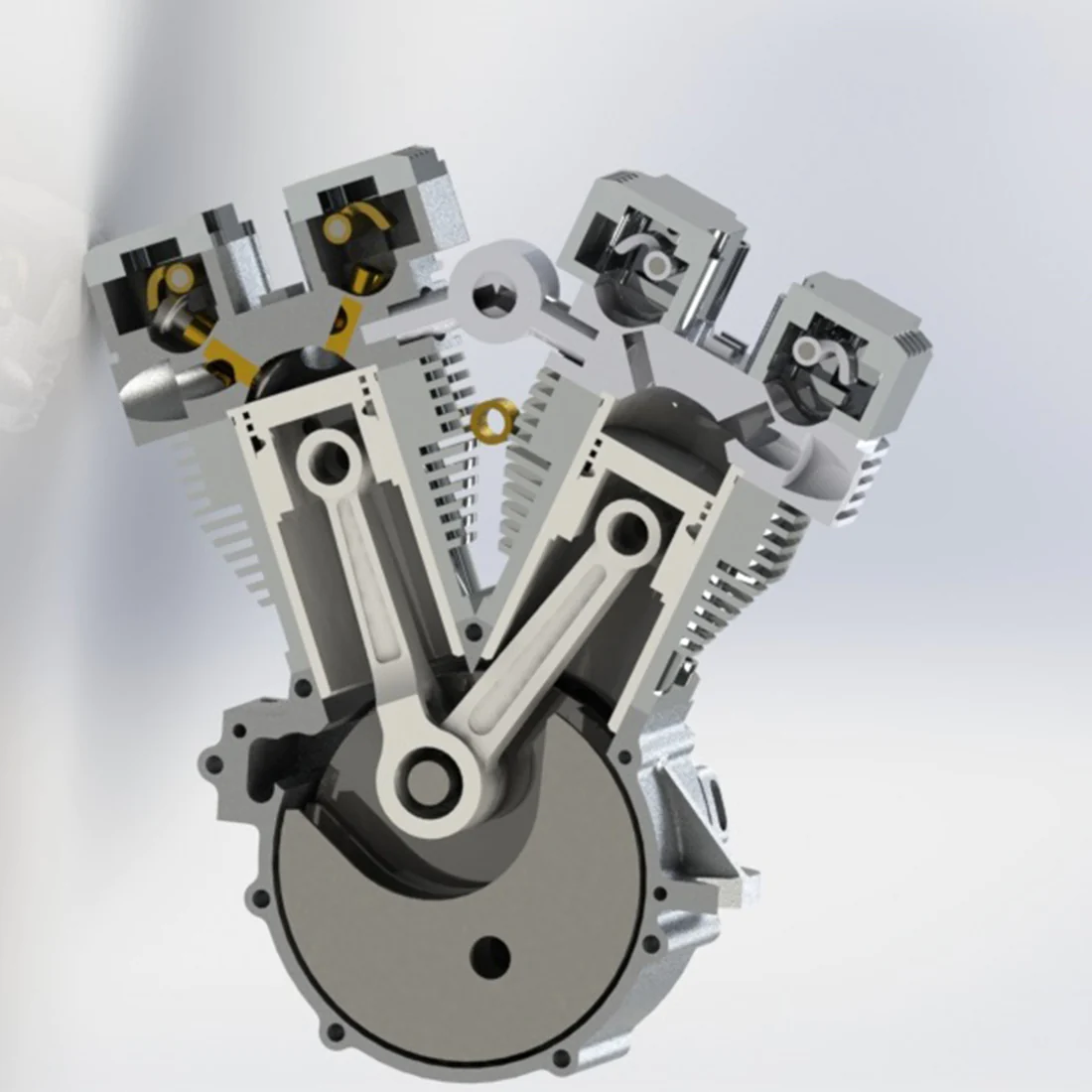 CISON FG-VT157 15.7cc Miniature V-Twin Motorcycle Engine OHV 4 Stroke Air-cooled Gasoline Engine Model 9 CISON FG-VT157 15.7cc Miniature V-Twin Motorcycle Engine OHV 4 Stroke Air-cooled Gasoline Engine Model - Image 9