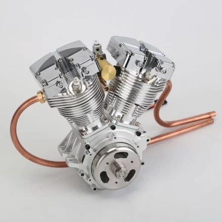 CISON FG-VT157 15.7cc Miniature V-Twin Motorcycle Engine OHV 4 Stroke Air-cooled Gasoline Engine Model 10