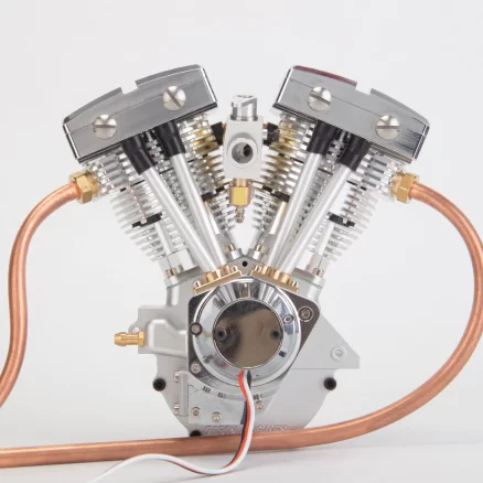 CISON FG-VT157 15.7cc Miniature V-Twin Motorcycle Engine OHV 4 Stroke Air-cooled Gasoline Engine Model 12