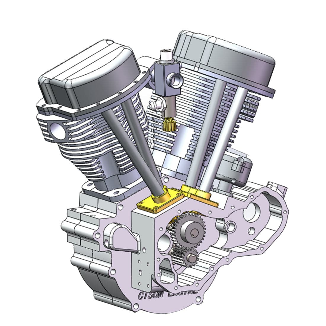 CISON FG-VT9 9cc V-twin V2 Engine Four-stroke Air-cooled Motorcycle RC Gasoline Engine 2