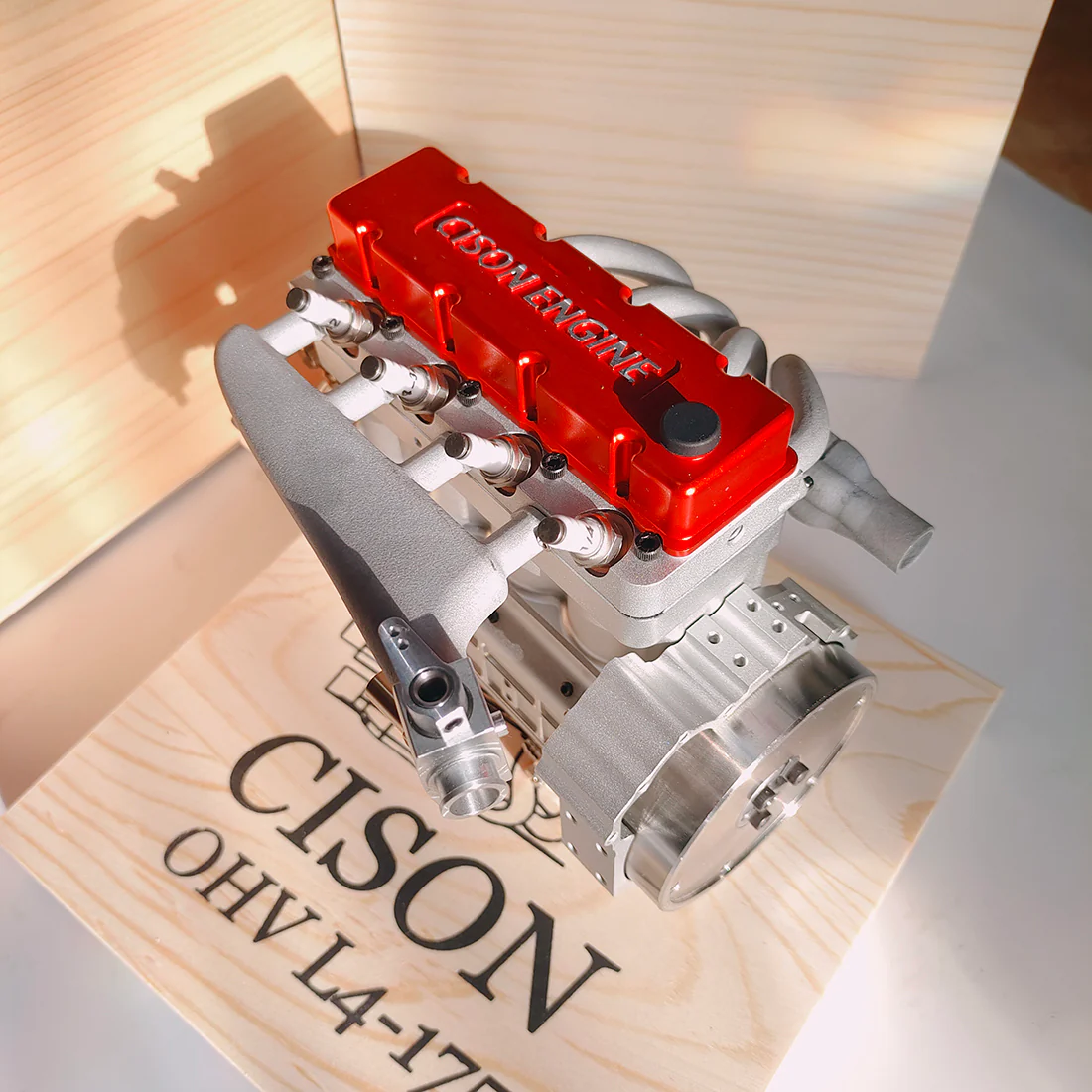 CISON L4-175 17.5cc Miniature OHV Four-cylinder Four-Stroke Engine Kits that Runs on Gas for RC Cars Ships 2