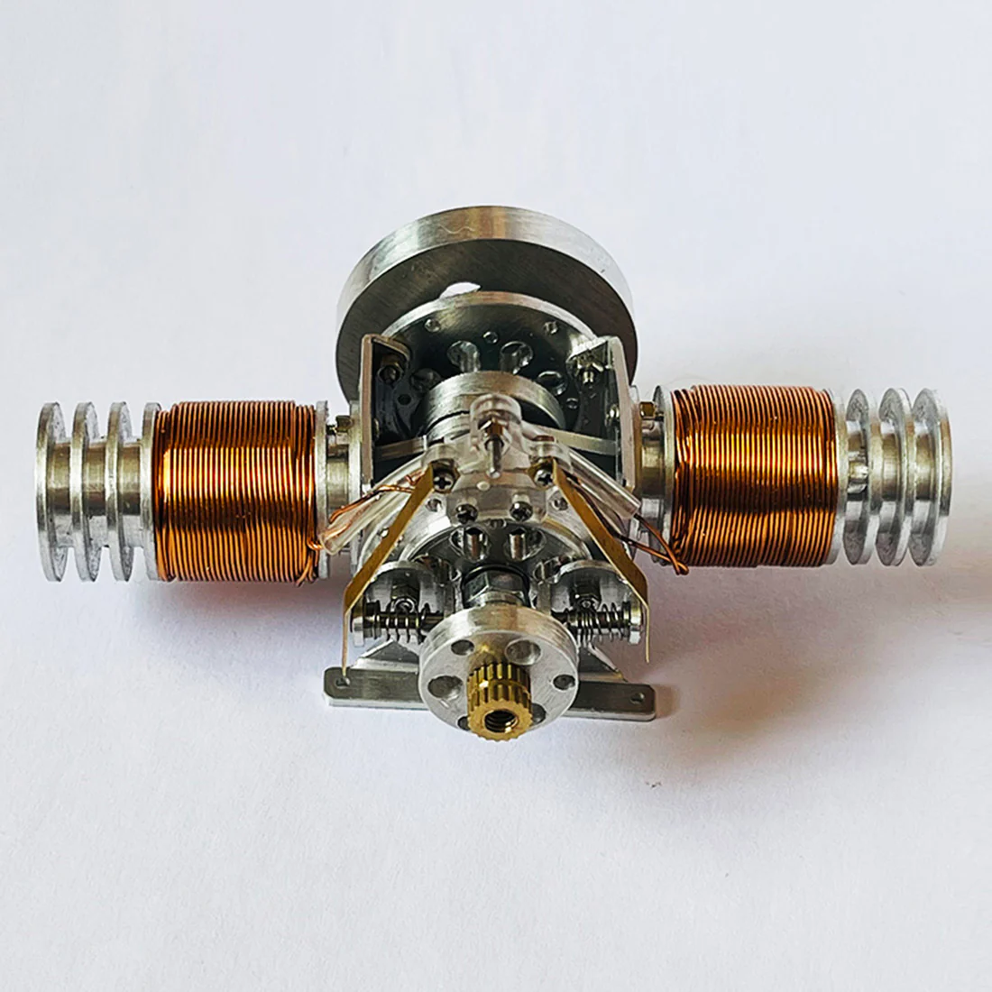 Double Cylinder Electric Flat-twin Solenoid Engine Electromagnetic Motor 5 Double Cylinder Electric Flat-twin Solenoid Engine Electromagnetic Motor - Image 5