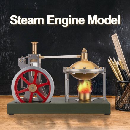 ENJOMOR Assembly Vertical Hero's Steam Engine Model with Boiler DIY KIT 3