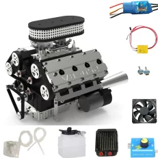 ENJOMOR V8 GS-V8 78CC DOHC Gasoline Water-cooled V8 Engine That Works with Starter Kit Full Set Pre-order