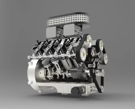ENJOMOR V8 GS-V8 78CC DOHC Gasoline Water-cooled V8 Engine That Works with Starter Kit Full Set Pre-order 7