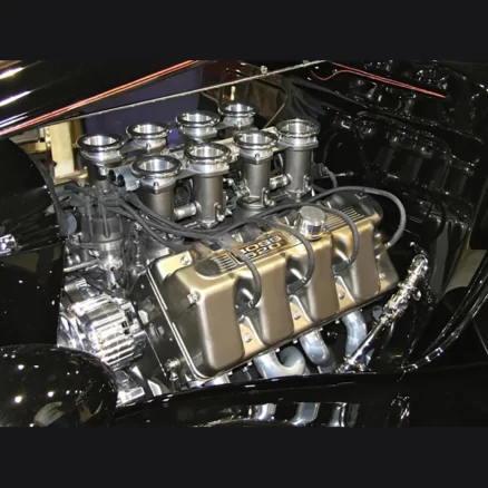 High Simulation V8 Engine Hood Fan Air Intake Motor Radiator kits for 1/10 Car GRC FST 4