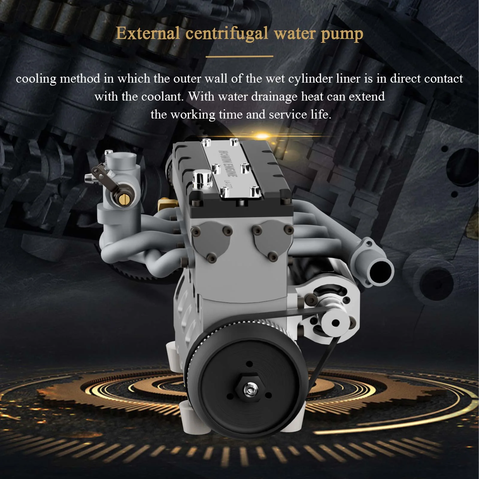 HOWIN L4-172 17.2cc SOHC Inline 4 Cylinder FOUR Stroke 15000 rpm Nitro RC Engine 14 HOWIN L4-172 17.2cc SOHC Inline 4 Cylinder FOUR Stroke 15000 rpm Nitro RC Engine - Image 14