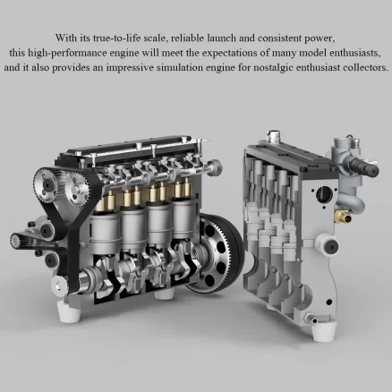HOWIN L4-172 17.2cc SOHC Inline 4 Cylinder FOUR Stroke 15000 rpm Nitro RC Engine 20
