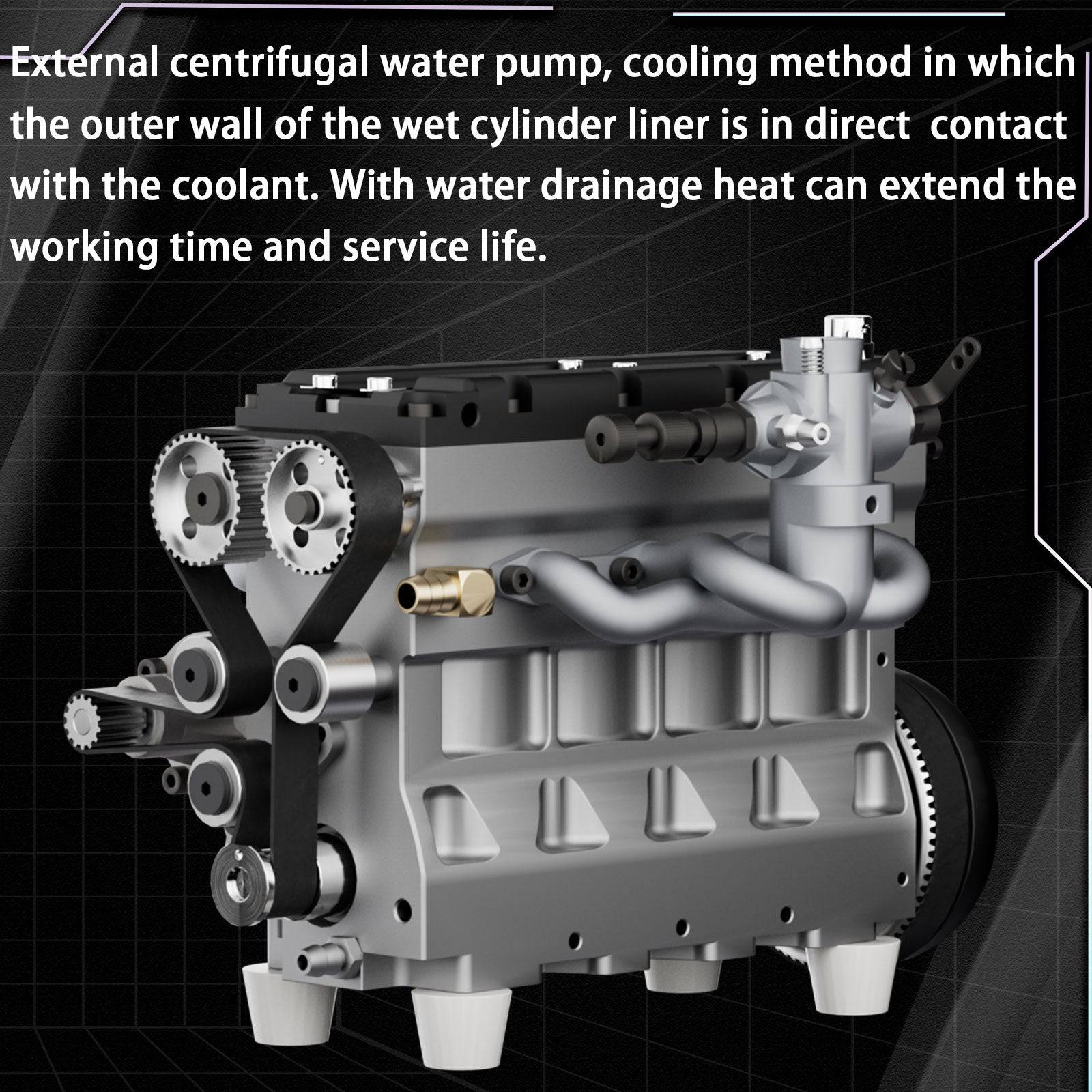 HOWIN L4-172 17.2cc SOHC Inline 4 Cylinder FOUR Stroke 15000 rpm Nitro RC Engine 3 HOWIN L4-172 17.2cc SOHC Inline 4 Cylinder FOUR Stroke 15000 rpm Nitro RC Engine - Image 3