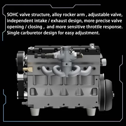 HOWIN L4-172 17.2cc SOHC Inline 4 Cylinder FOUR Stroke 15000 rpm Nitro RC Engine 5