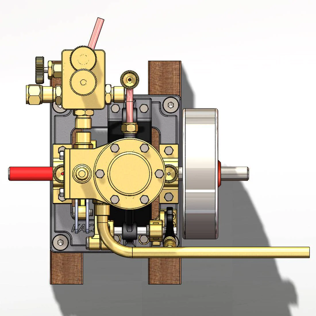 KACIO LS1-14 Inline Single Cylinder Reciprocating Steam Engine Piston Engines Model for 60cm+ Boat Ship (without Boiler) 4 KACIO LS1-14 Inline Single Cylinder Reciprocating Steam Engine Piston Engines Model for 60cm+ Boat Ship (without Boiler) - Image 4