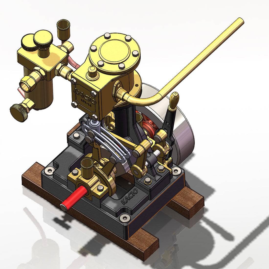 KACIO LS1-14 Inline Single Cylinder Reciprocating Steam Engine Piston Engines Model for 60cm+ Boat Ship (without Boiler) 8 KACIO LS1-14 Inline Single Cylinder Reciprocating Steam Engine Piston Engines Model for 60cm+ Boat Ship (without Boiler) - Image 8