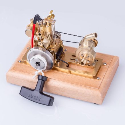 M16C Air-cooled Single-cylinder 4-strokes Mini Vertical Gasoline Speed-controlled IC Engine Model with Water Vane Pump 3