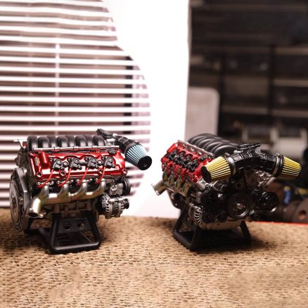 MAD RC Simulated V8 Engine KIT that Works Original Color Unpainted Version 10