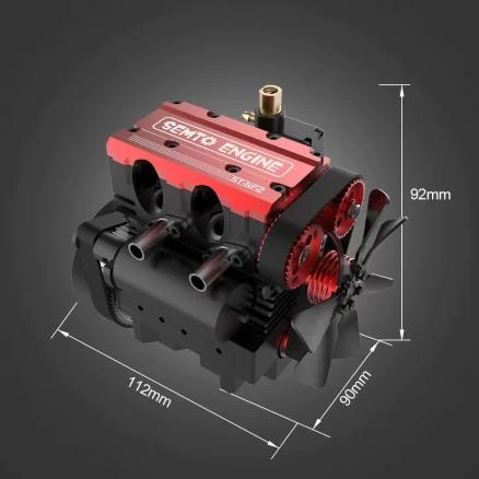 SEMTO ENGINE ST-NF2 DIY Build a Nitro 4 Stroke 2 Cylinder Engine Kit That Runs- FS-L200AC 4