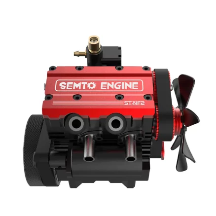 SEMTO ENGINE ST-NF2 DIY Build a Nitro 4 Stroke 2 Cylinder Engine Kit That Runs- FS-L200AC 10