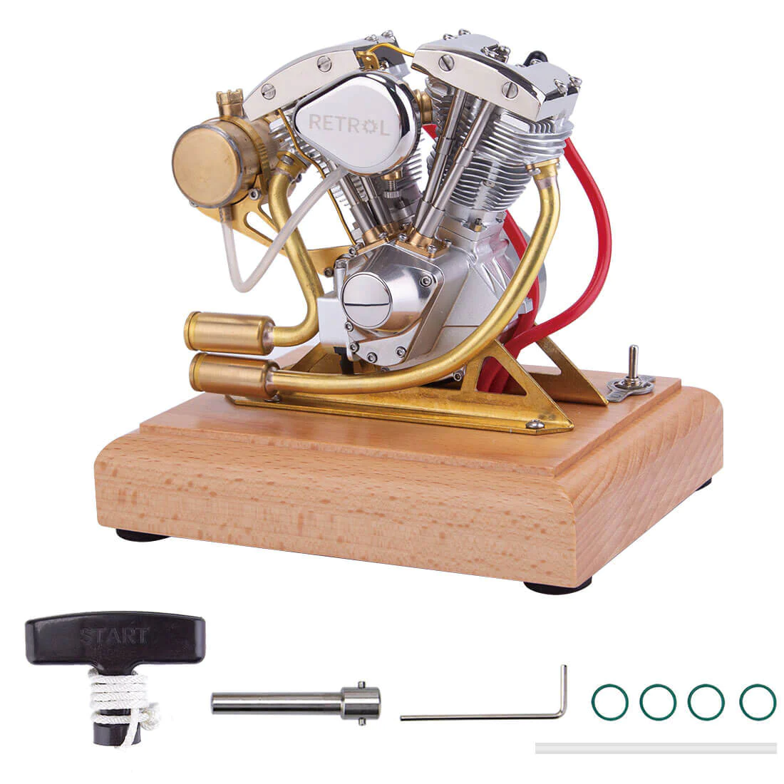 Retrol Gas 4.2CC OHV V-Twin Miniature Shovelhead 4.2CC OHV Four-stroke Internal Combustion Engine Model 9 Retrol Gas 4.2CC OHV V-Twin Miniature Shovelhead 4.2CC OHV Four-stroke Internal Combustion Engine Model - Image 9