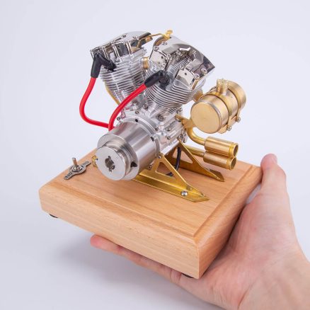 Retrol Gas 4.2CC OHV V-Twin Miniature Shovelhead 4.2CC OHV Four-stroke Internal Combustion Engine Model 8