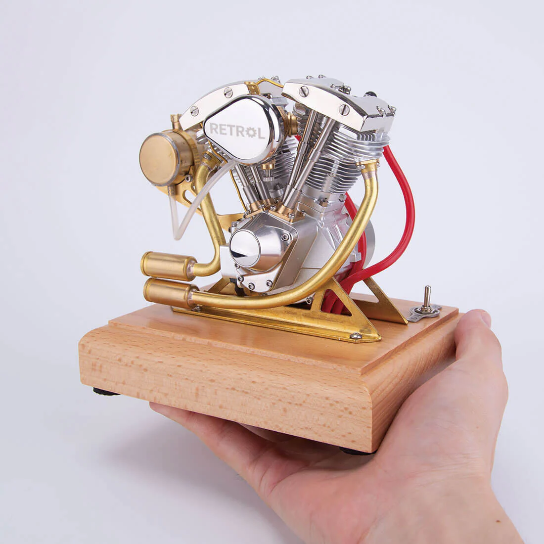 Retrol Gas 4.2CC OHV V-Twin Miniature Shovelhead 4.2CC OHV Four-stroke Internal Combustion Engine Model 5 Retrol Gas 4.2CC OHV V-Twin Miniature Shovelhead 4.2CC OHV Four-stroke Internal Combustion Engine Model - Image 5