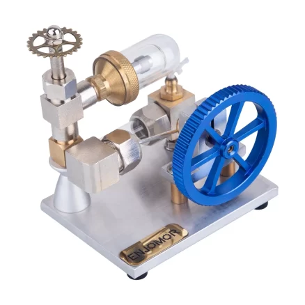 Stirling Cycle Engine Model Free Piston External Combustion with Flywheel 12