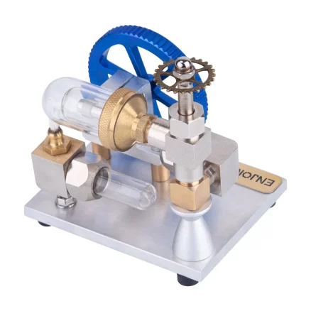 Stirling Cycle Engine Model Free Piston External Combustion with Flywheel 8