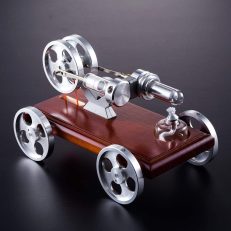 Stirling Engine Kit DIY Stirling Engine Car Model Kit With Solid Wood Baseplate