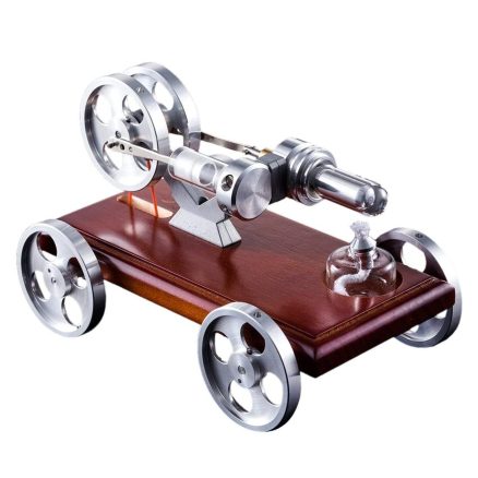 Stirling Engine Kit DIY Stirling Engine Car Model Kit With Solid Wood Baseplate 3