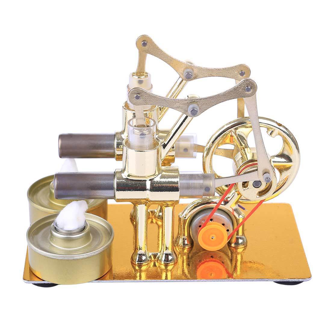 Stirling Engine Kit STEM Hot Air Stirling Engine Generator Double Cylinder Engine Model 1