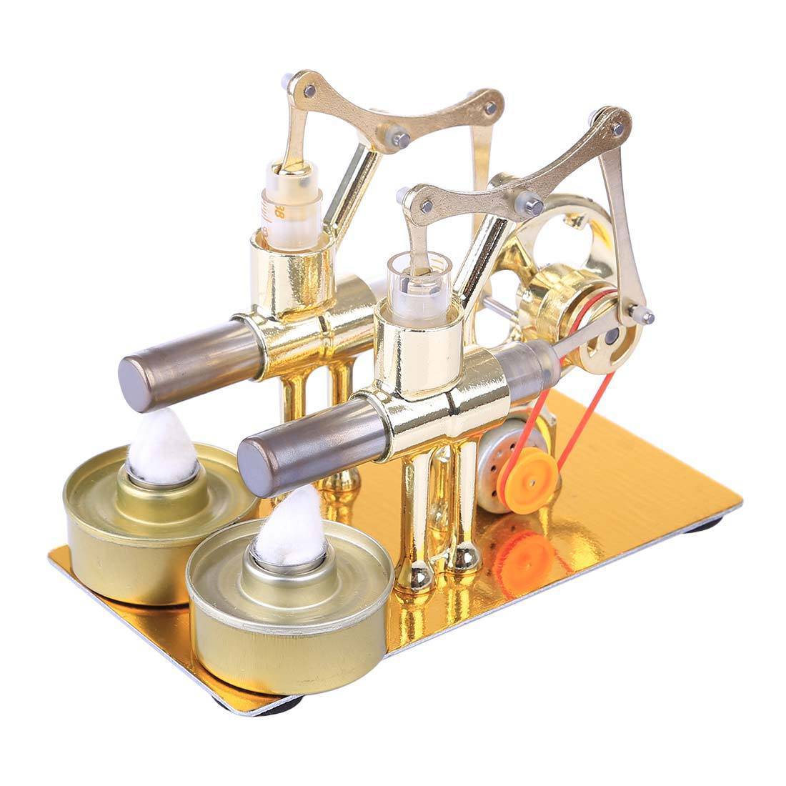 Stirling Engine Kit STEM Hot Air Stirling Engine Generator Double Cylinder Engine Model 5 Stirling Engine Kit STEM Hot Air Stirling Engine Generator Double Cylinder Engine Model - Image 5