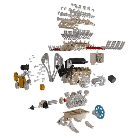 Teching V8 Mechanical Metal Assembly DIY Car Engine Model Kit 500+Pcs Educational Experiment Toy 5