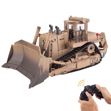THE LINK×HUINA 1/16 2.4GHz 9CH RC US Army Armored Engineering Bulldozer Model D9R 5