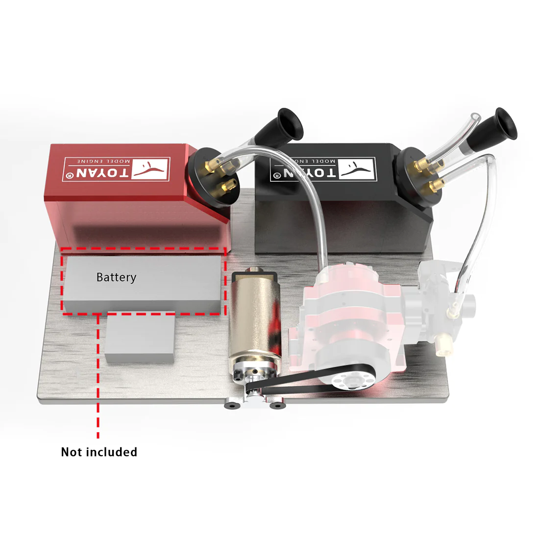 Upgrade Electric Start Kit Starter Motor with Base for TOYAN Single Rotor & Twin Rotor Engines 2
