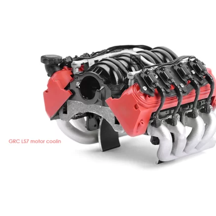 V8 Simulate Engine Motor Heat sink Cooling Fan GRC LS7 For TRX4 TRX6 SCX10 JK D110 9