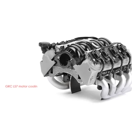 V8 Simulate Engine Motor Heat sink Cooling Fan GRC LS7 For TRX4 TRX6 SCX10 JK D110 11
