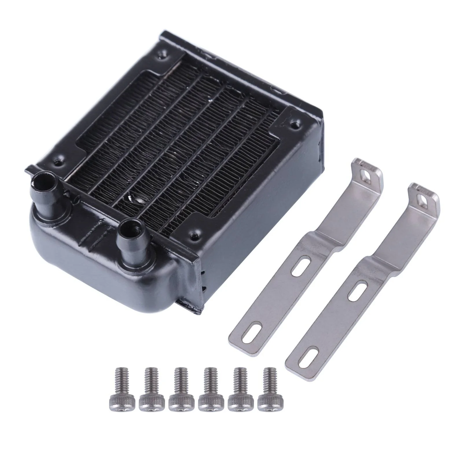 8.3 x 6 x 3.7cm Water-cooled Tank Radiator with Bracket Kit for Toyan Single-cylinder 4-Stroke Engine 2