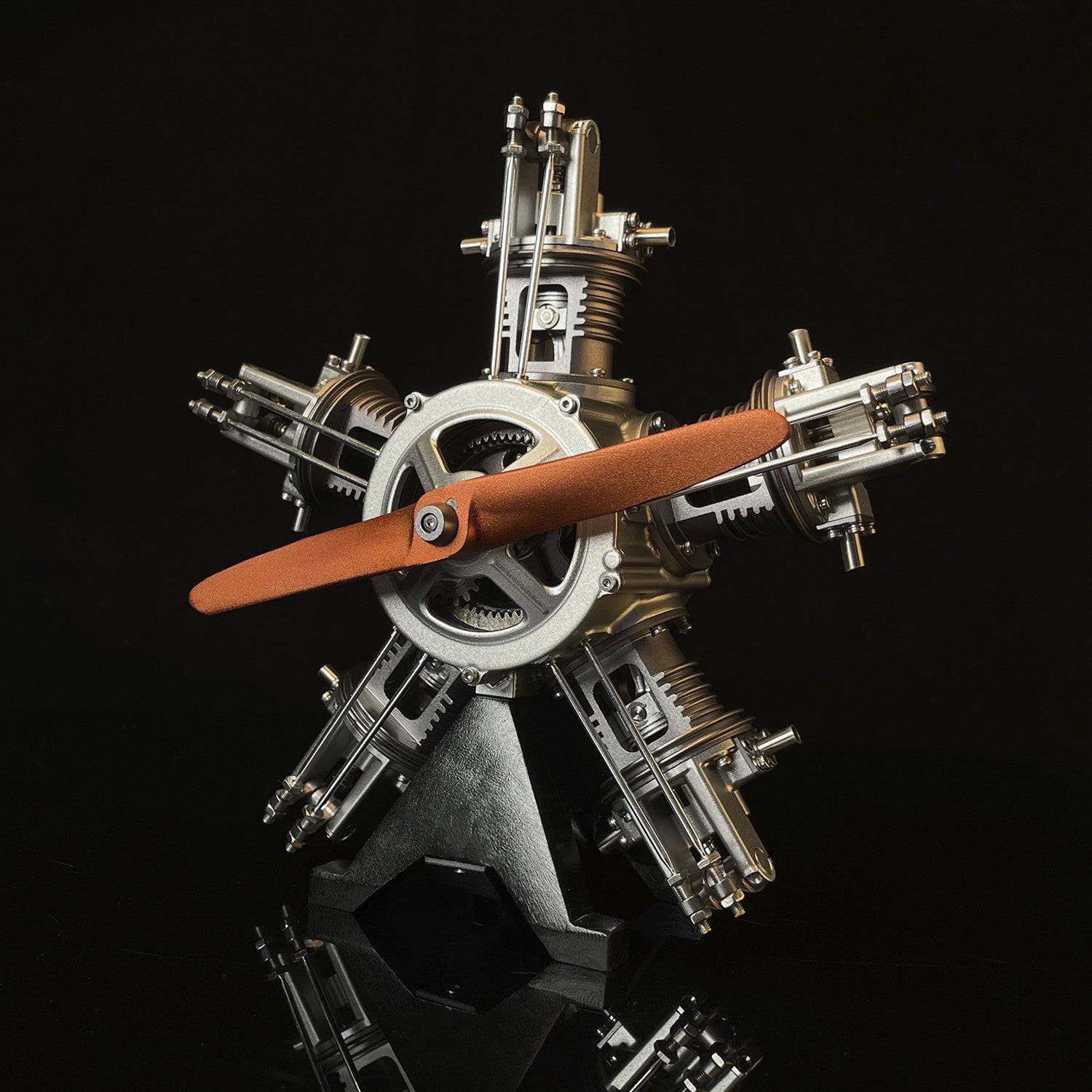 TECHING DIY 5 Cylinder Electric Mechanical Aircraft Radial Engine Model Kits That Runs 250+pcs 1